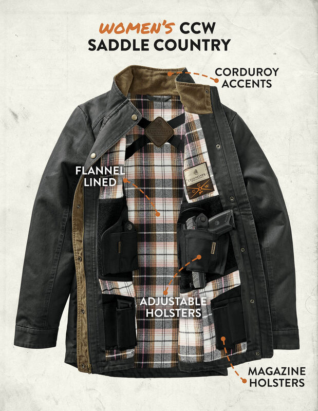 Women's Concealed Carry Saddle Country Jacket image number 4