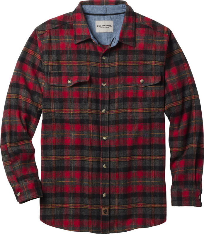 Brawny Plaid Long Sleeve Flannel Button Up Shirt image number 0