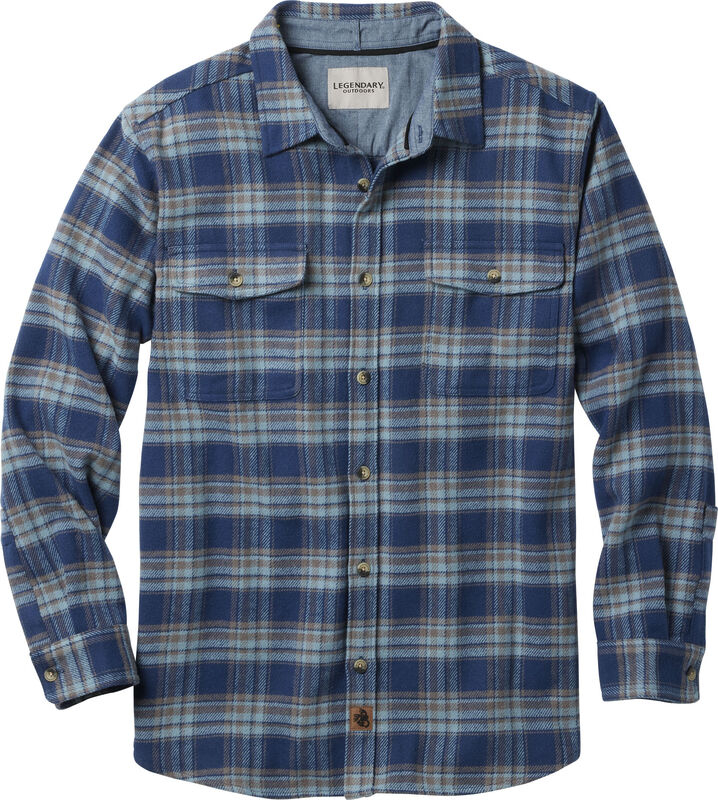 Brawny Plaid Long Sleeve Flannel Button Up Shirt image number 0
