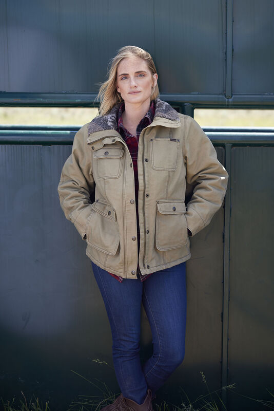 Women's Stockyards Ryder Flannel Lined Canvas Coat image number 6