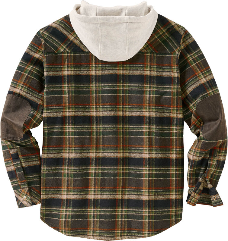 Men's Camp Night Berber Lined Hooded Flannel Shirt Jacket image number 1