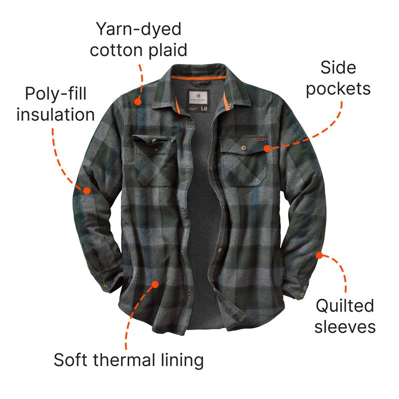 Men's Archer Thermal Lined Flannel Shirt Jacket image number 3