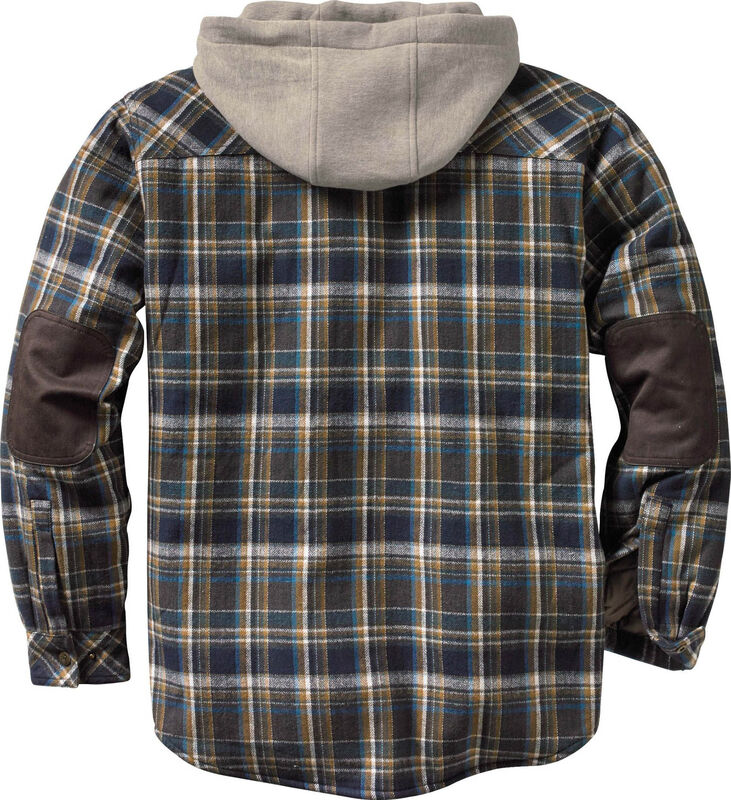 Men's Camp Night Berber Lined Hooded Flannel Shirt Jacket image number 1